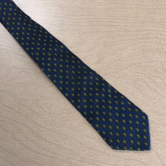 Ermenegildo Zegna Tie (Blue with Green & Gold) - Picture 2 of 4